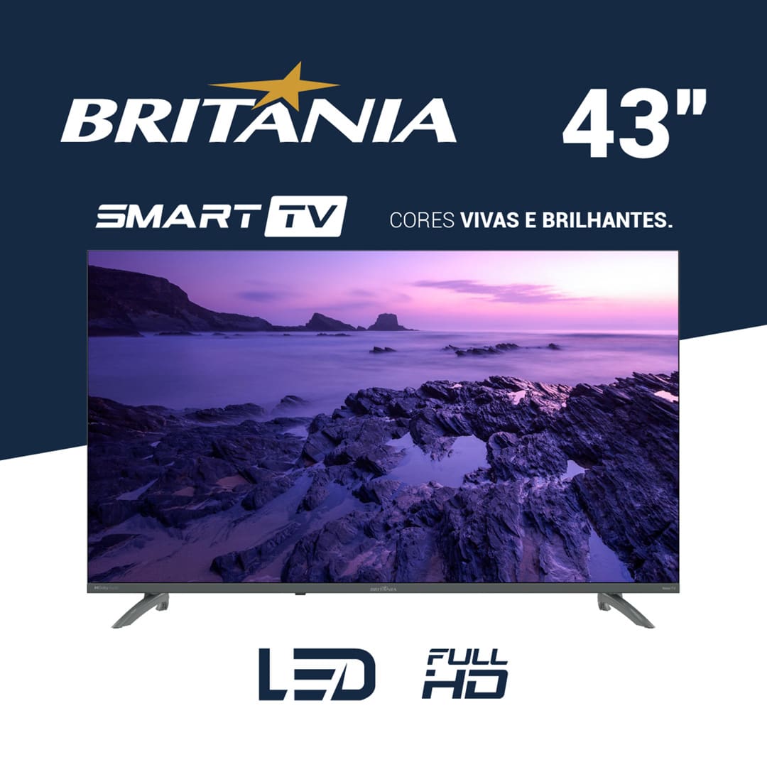 Smart TV DLED 43" Full HD Britânia BTV43VA4REGB