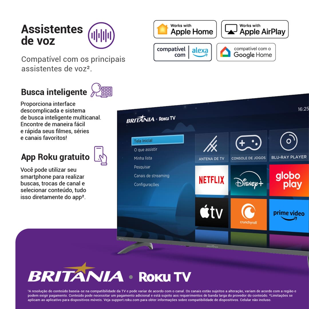 Smart TV DLED 43" Full HD Britânia BTV43VA4REGB