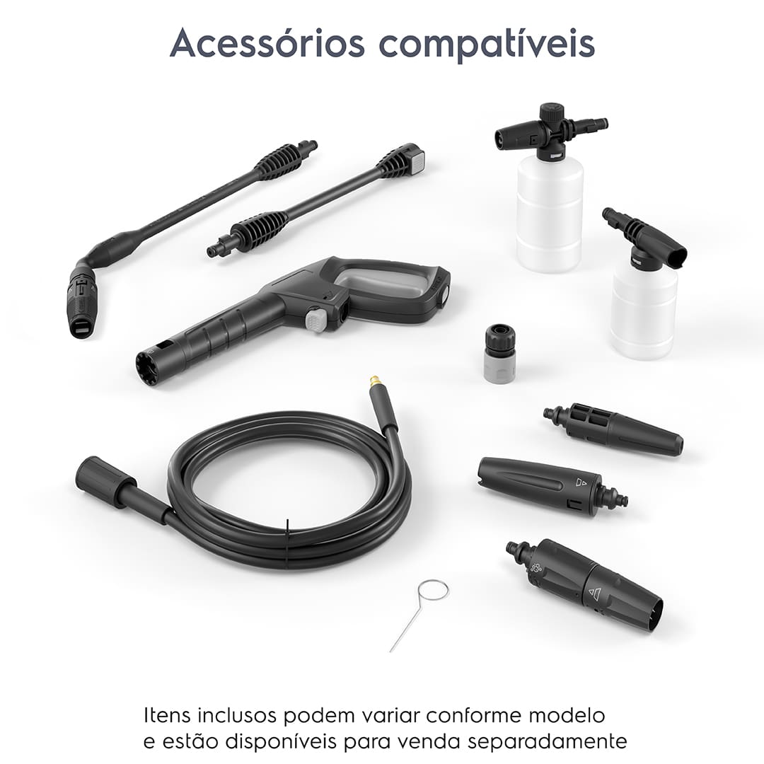 Ideal para limpezas pesadas: Perfeita para áreas externas, veículos, muros, pisos, telhados e muito mais.