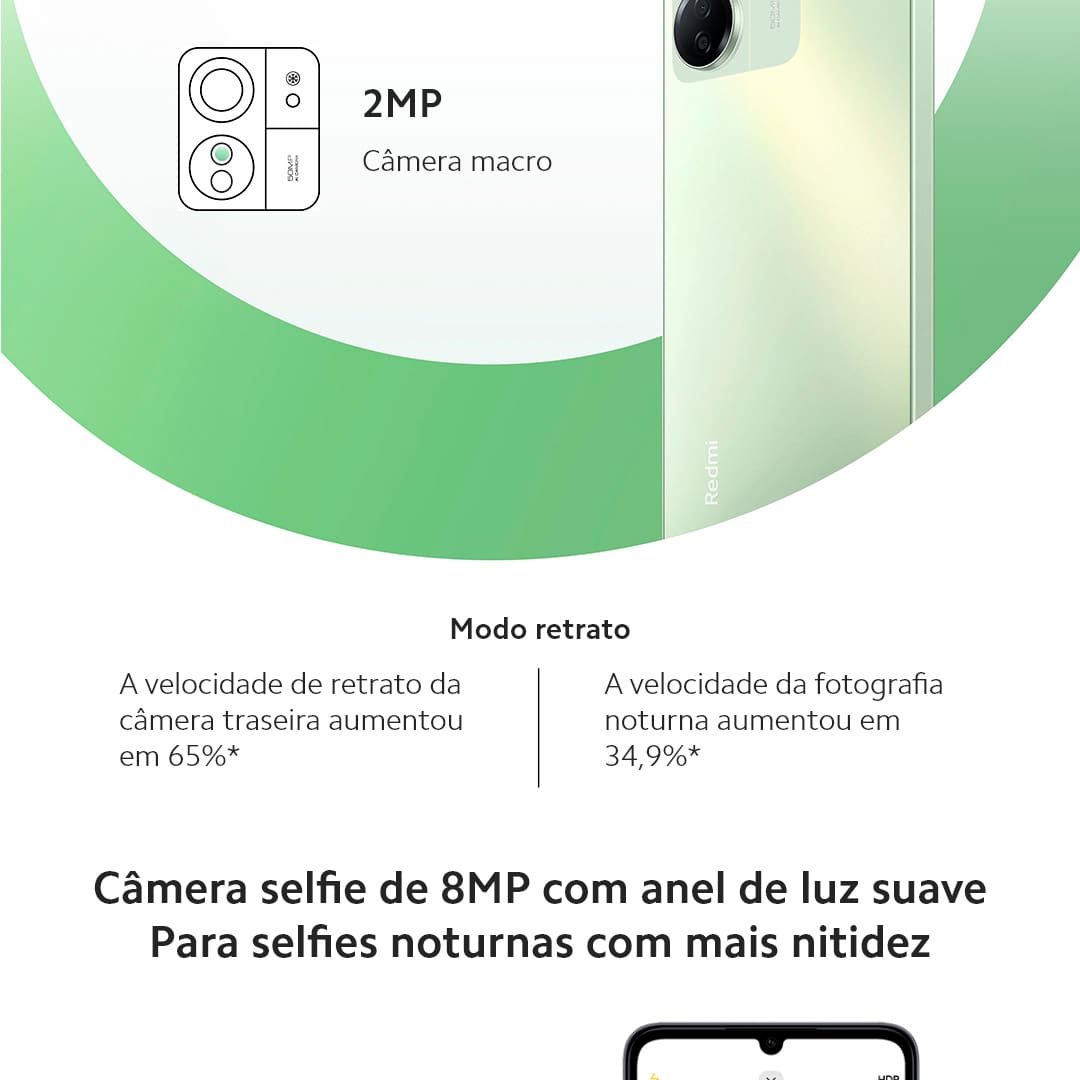 A Xiaomi traz um celular perfeito para você que busca velocidade, design e tecnologia. O smartphone Xiaomi Redmi 13C Preto possui processador Octa-core MediaTek Helio G85, armazenamento interno de 256GB, 8GB de RAM: abra aplicativos, jogos e muito mais com velocidade, eficiência e qualidade. Ideal para usuários que buscam um celular ágil e fluido para o dia a dia.