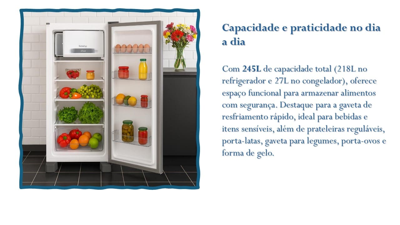 Geladeira Esmaltec ROC31 Inverter 245L