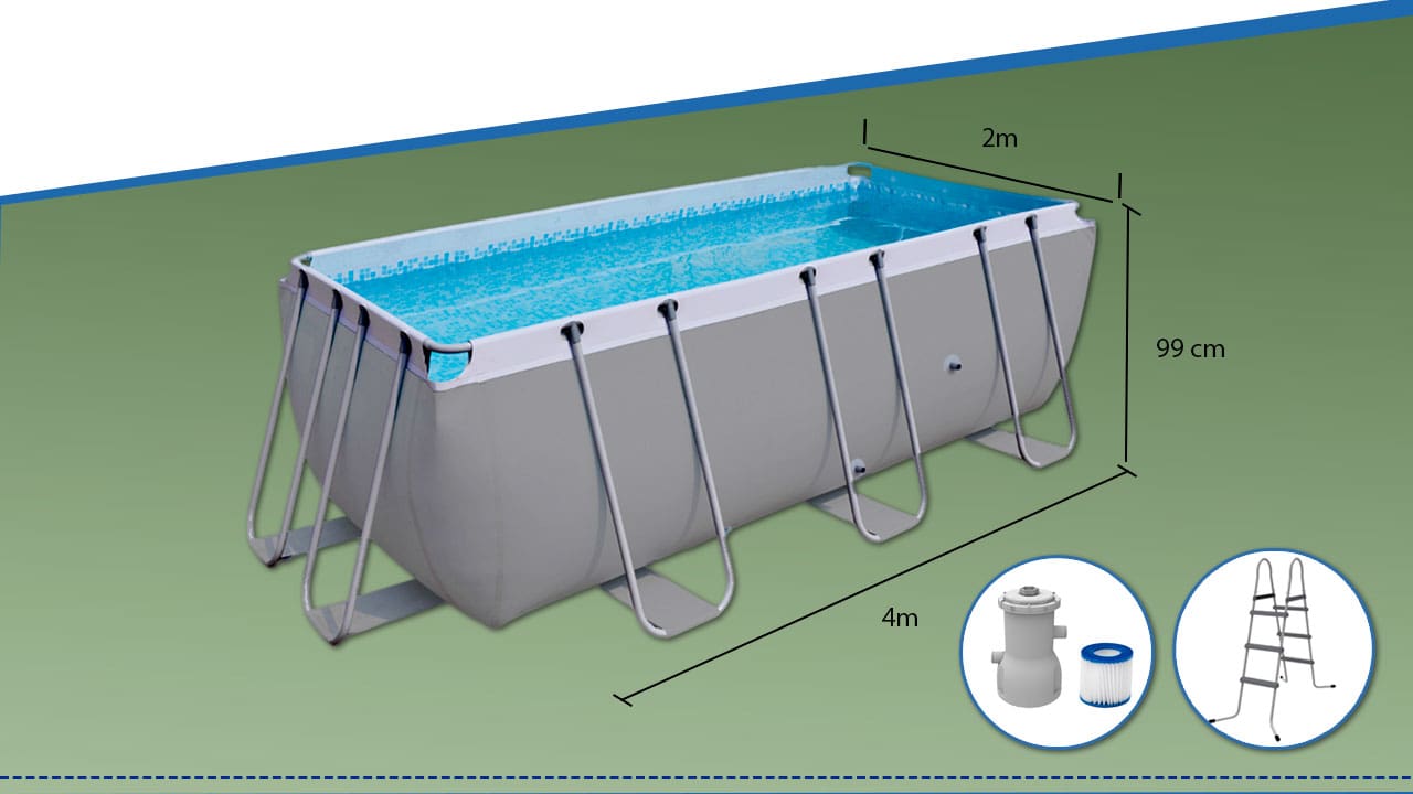 Piscina Retangular Estruturada Jilong destaque