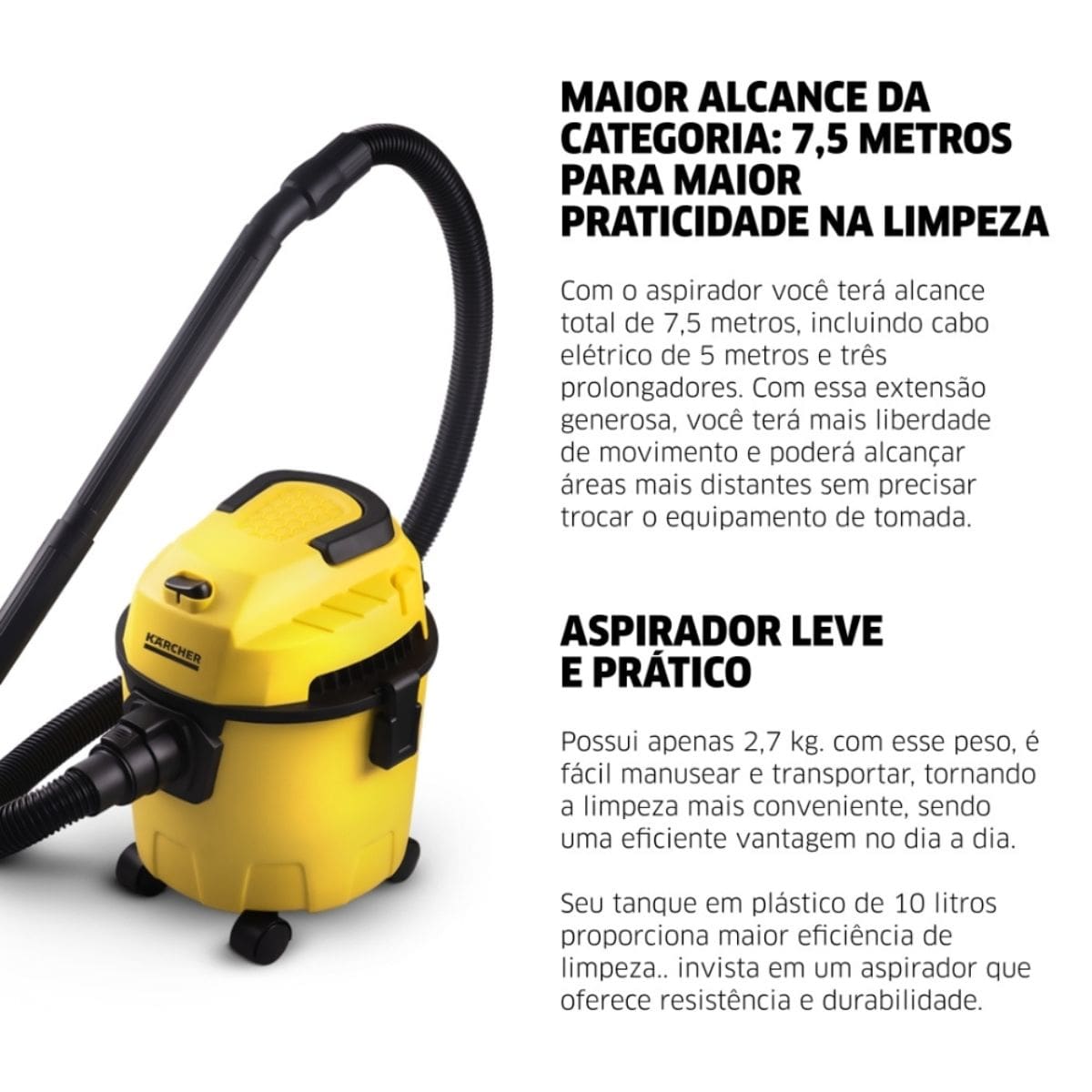 Aspirador de Pó e Líquido WDL 1