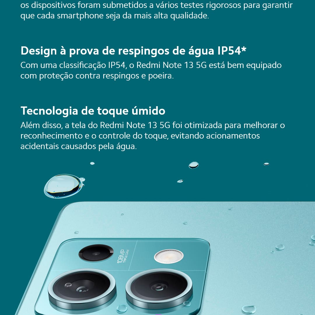 Descubra a Inovação e o Estilo com o Xiaomi Redmi Note 13 5G Azul – sua nova dimensão de tecnologia. O mundo da tecnologia móvel nunca mais será o mesmo com a chegada do revolucionário Xiaomi Redmi Note 13 5G na cor azul. Projetado para aqueles que não se contentam com o básico e buscam sempre mais em performance, design e inovação. Com 256GB de armazenamento, prepare-se para mergulhar em uma experiência sem limites, onde suas memórias, jogos e aplicativos coexistem sem comprometer a velocidade ou a eficiência. O Xiaomi Redmi Note 13 conta com processador octa-core, tela de 6.67" e 8GB RAM, tudo isso para você desfrutar de inovação e rapidez. Escolha o Xiaomi Redmi Note 13 5G Azul e eleve sua experiência móvel a um patamar nunca antes imaginado.