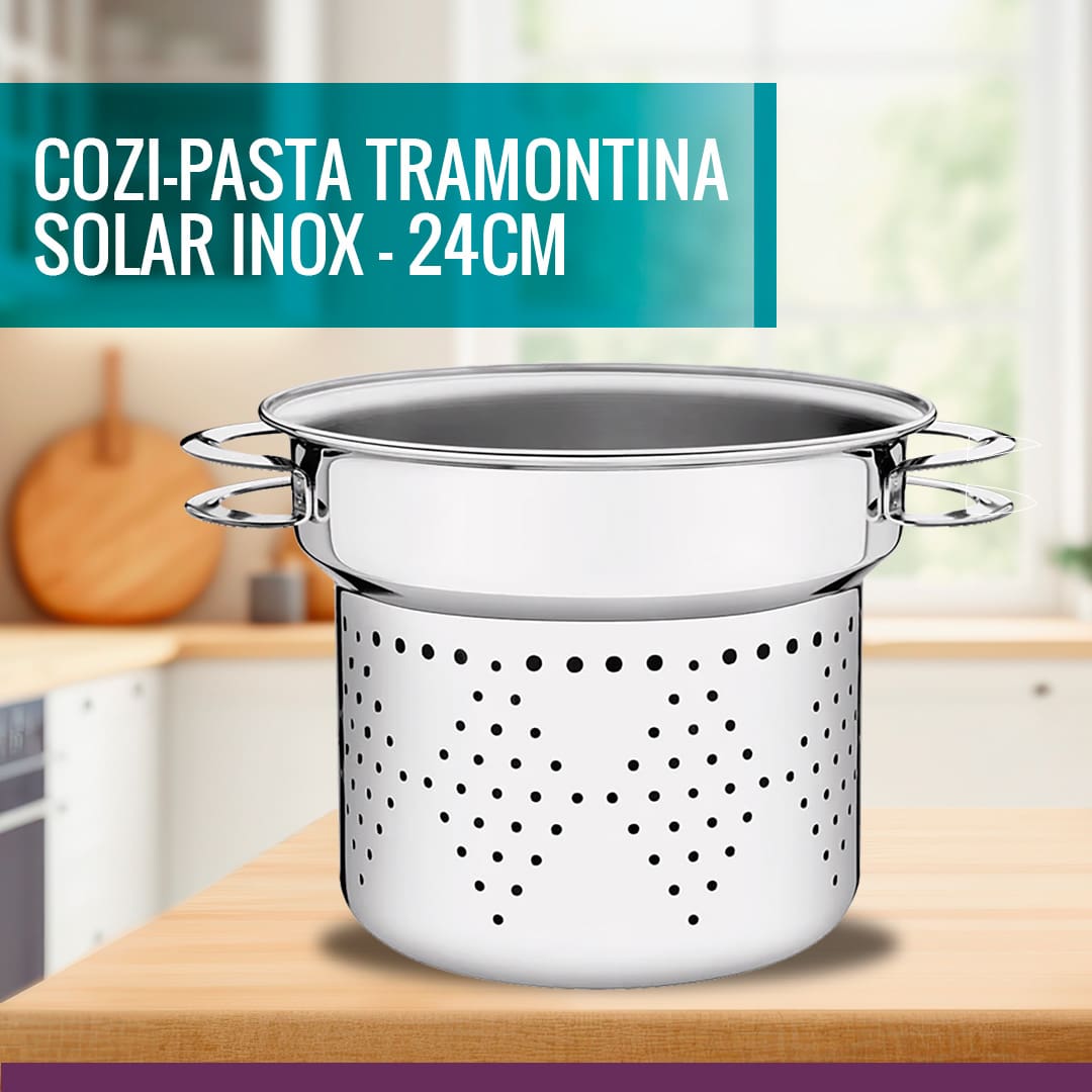 Cozi-Pasta Tramontina Solar Inox - 24cm
