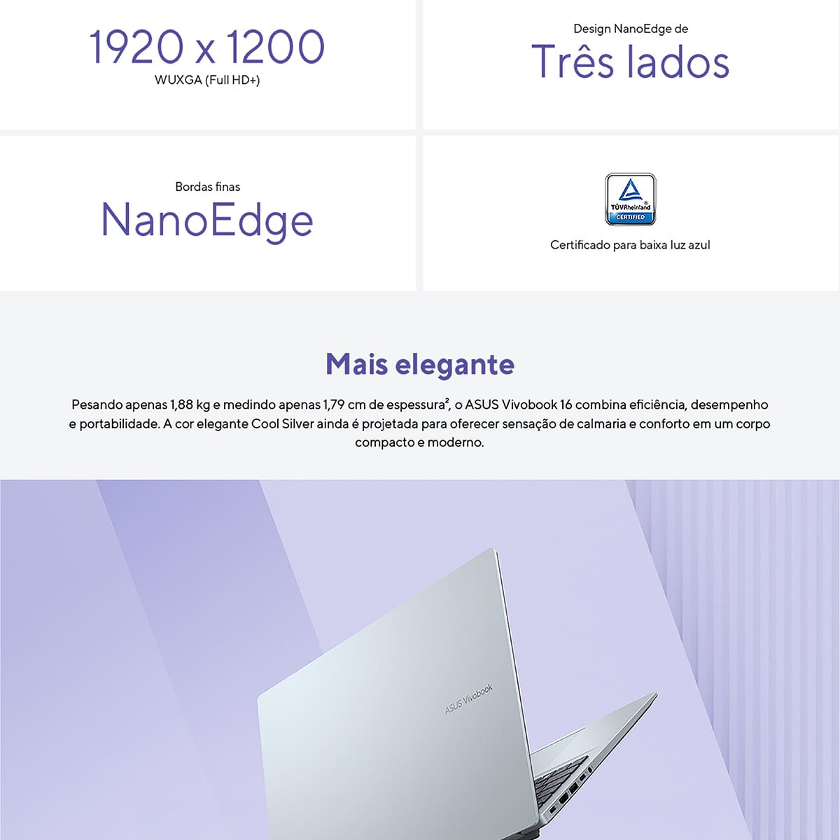 Notebook ASUS Vivobook 16 X1607QA