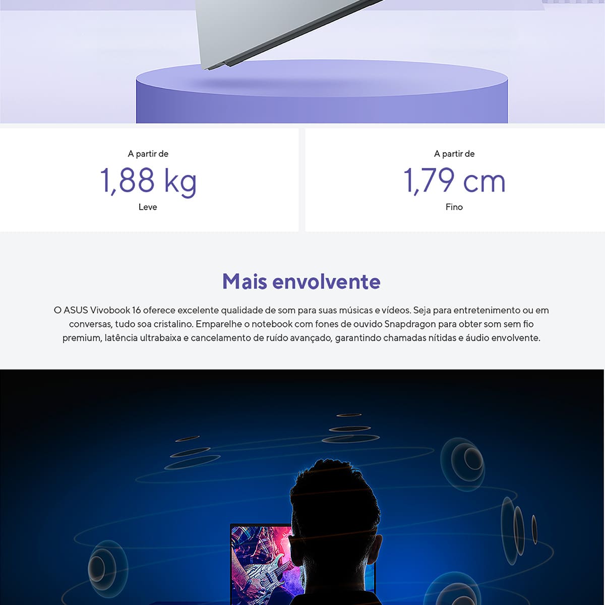 Notebook ASUS Vivobook 16 X1607QA