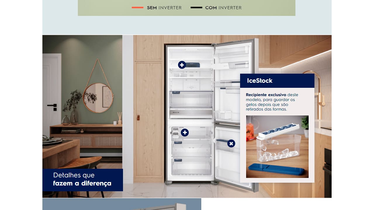 Geladeira Electrolux IB54B Bottom 490L Preta