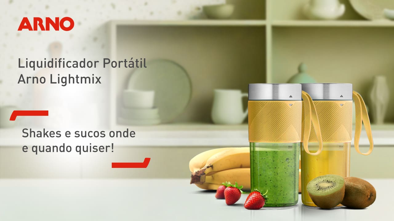 Liquidificador Portátil Arno Lightmix LP00 Amarelo.