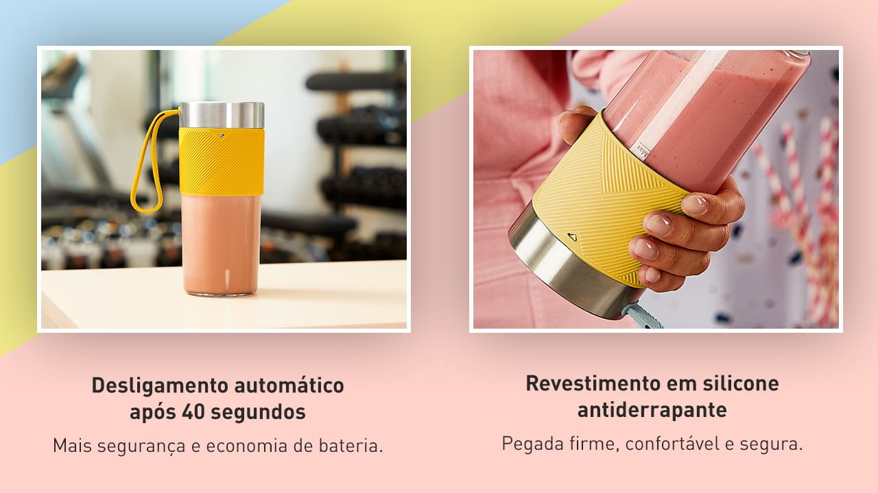 Liquidificador Portátil Arno Lightmix LP00 Amarelo.