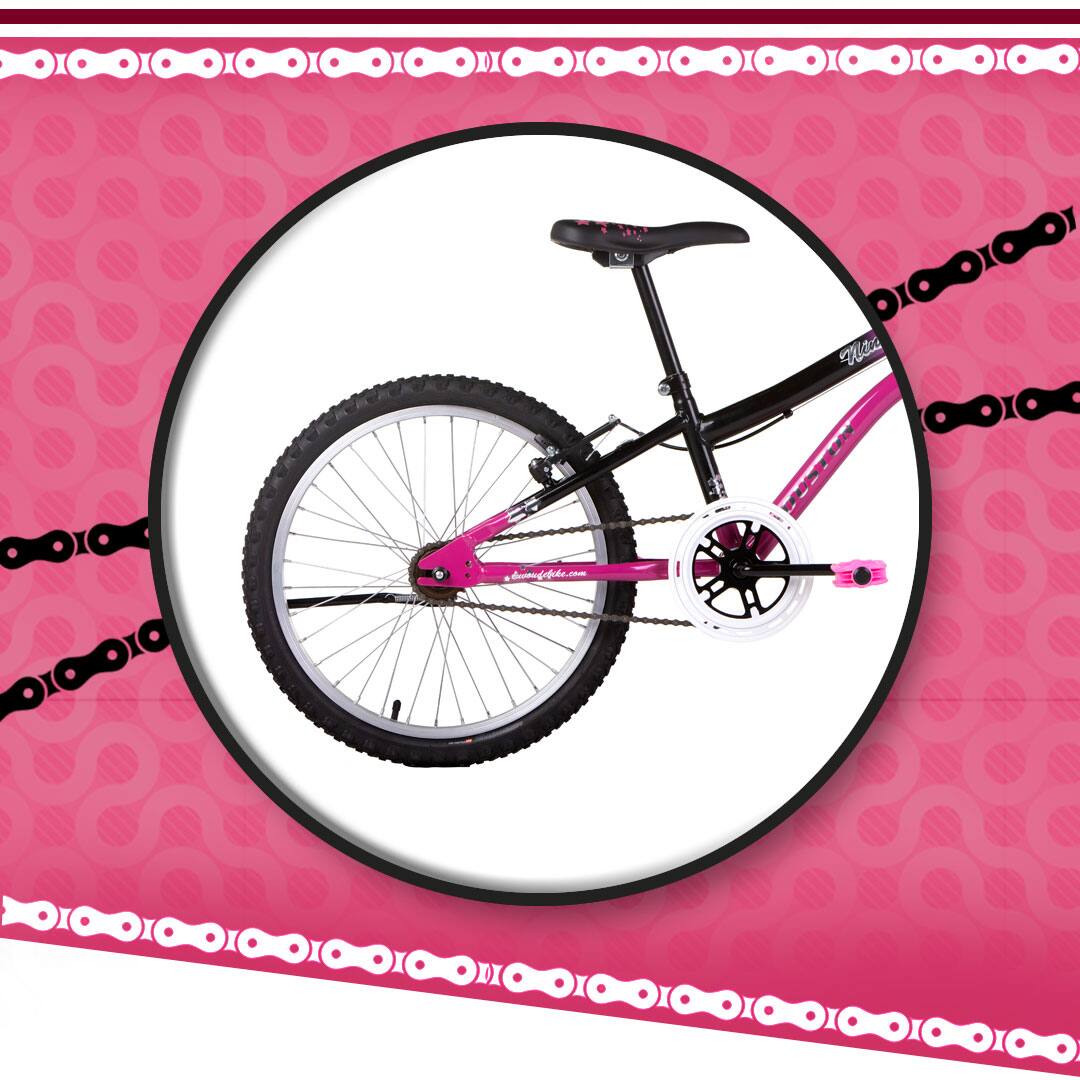 imagem destacando pneus, pedais e estrutura da bicicleta