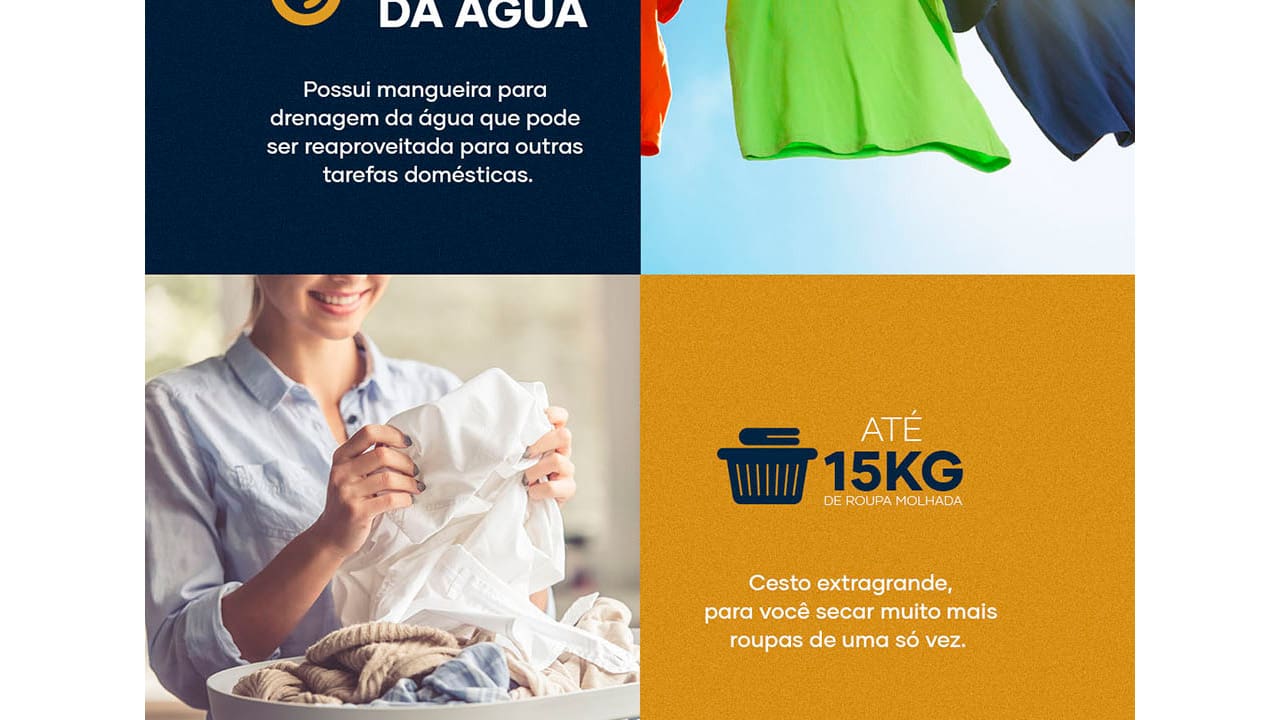 Centrífuga de Roupas Britânia BCR15B