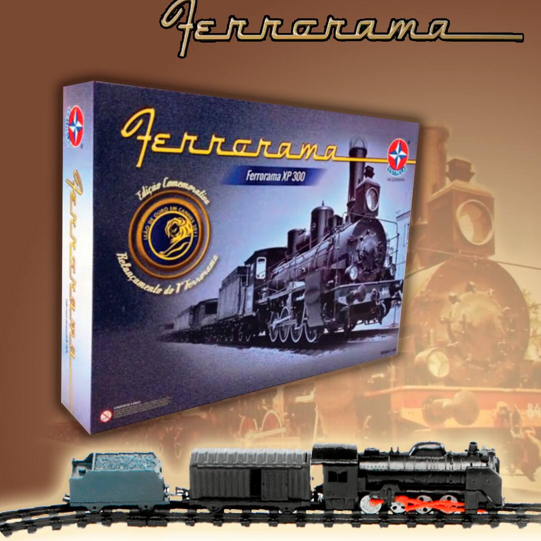 Ferrorama Trem De Brinquedo Com Locomotiva Luz E Som 103,5 C