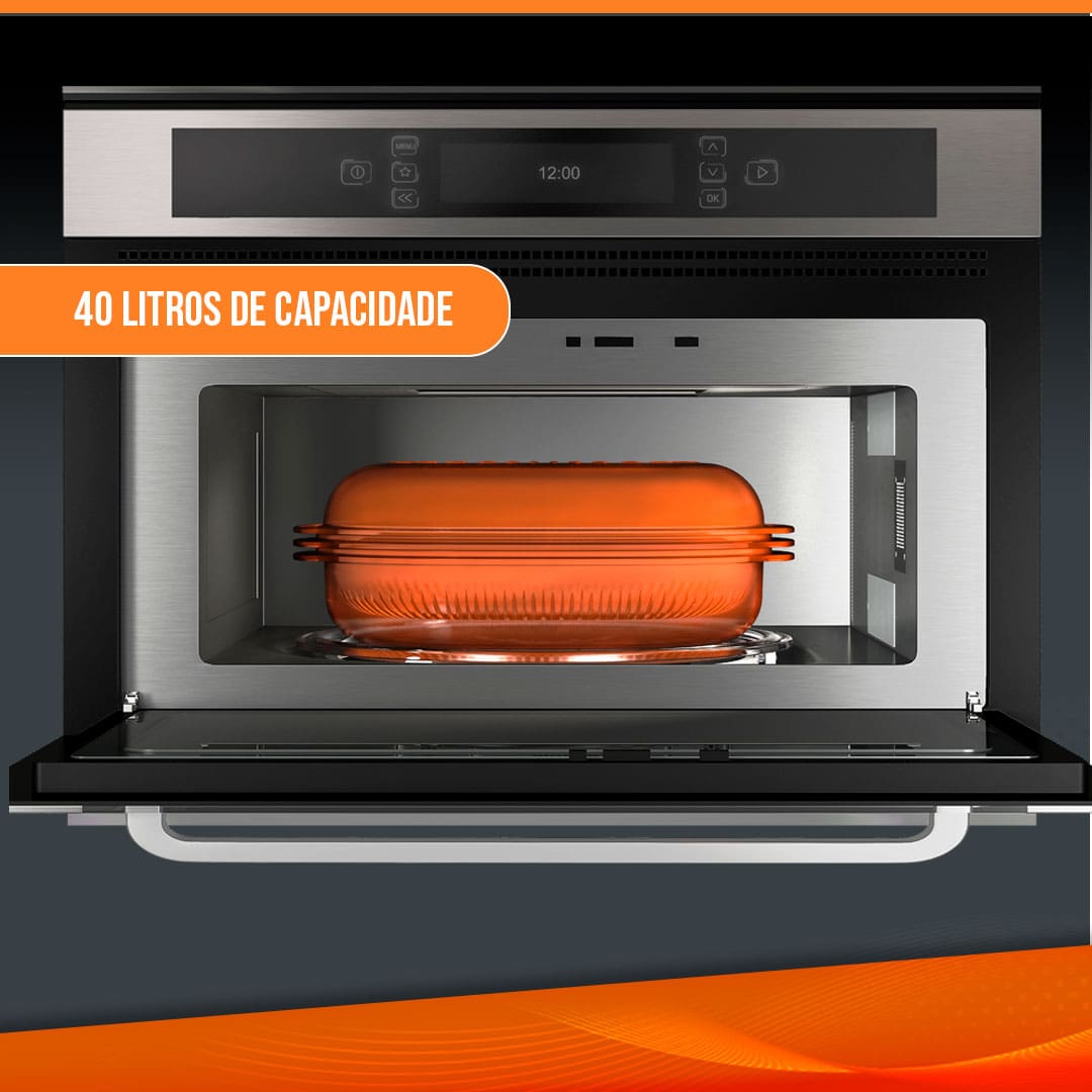 Forno De Micro-ondas De Embutir Brastemp BMO40AR Gourmand | Casas Bahia