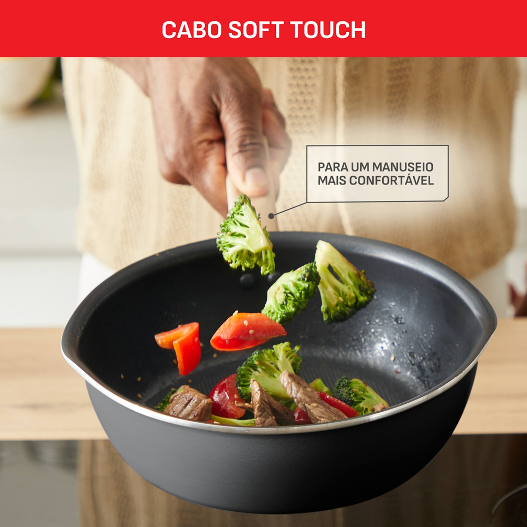 Panela Wok Tefal One Pick Pot 22cm Alumínio