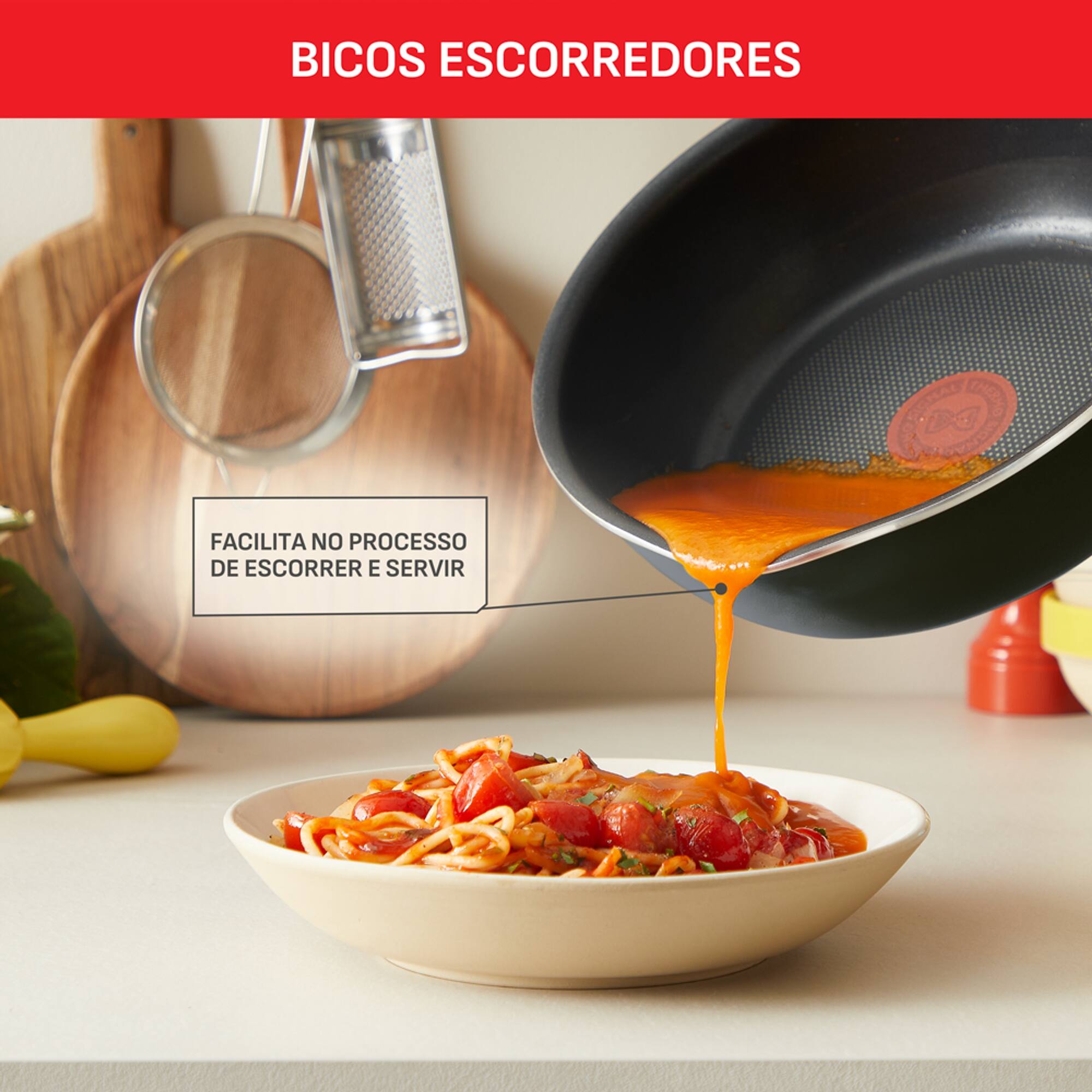Panela Wok Tefal One Pick Pot 22cm Alumínio