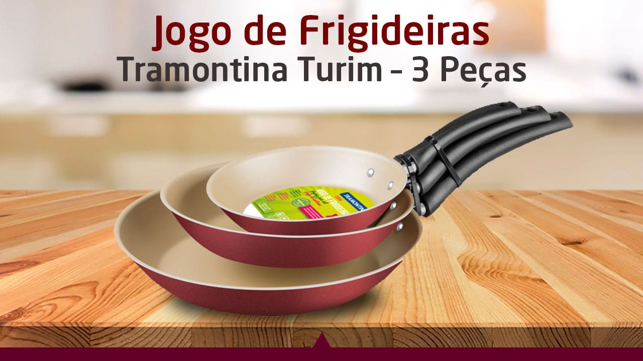 Jogo de Frigideiras Tramontina Turim – 3 Peças