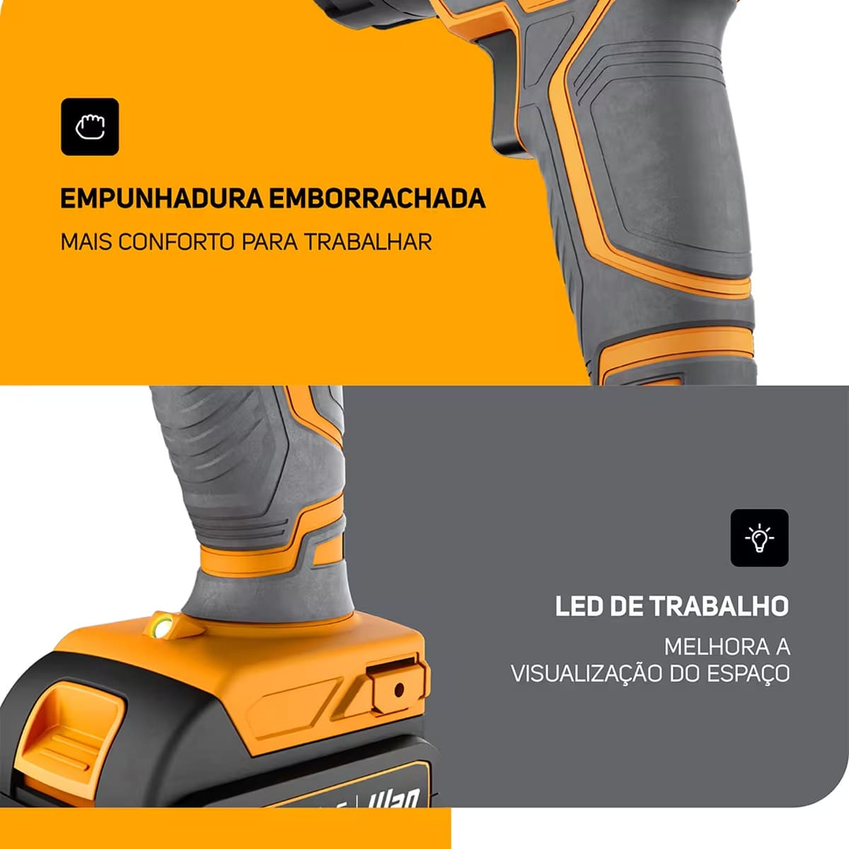 Parafusadeira e Furadeira WAP WF12K3.2 Bateria 12V