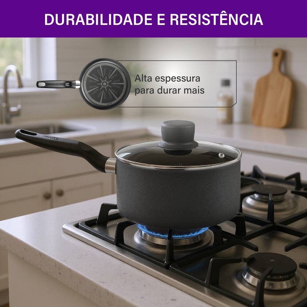  Jogo de Panelas Rochedo Robusta 5 Peças