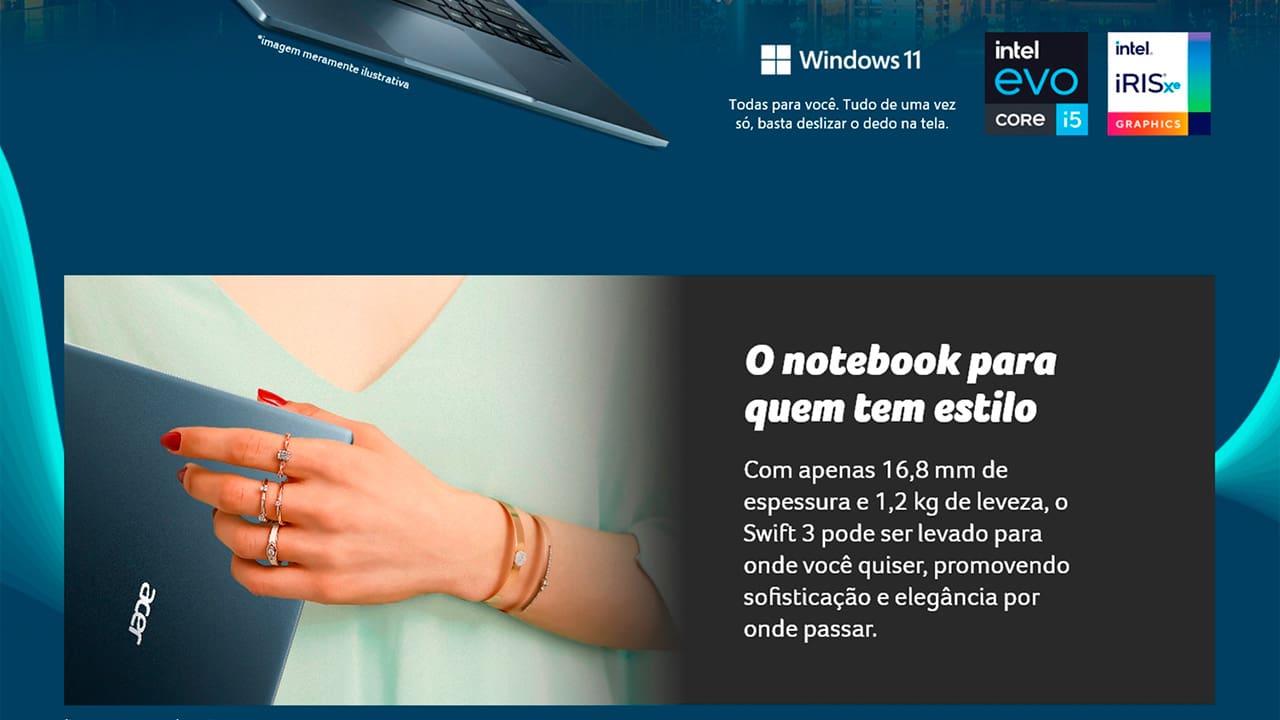 Notebook Acer Core i5- 1135G7
