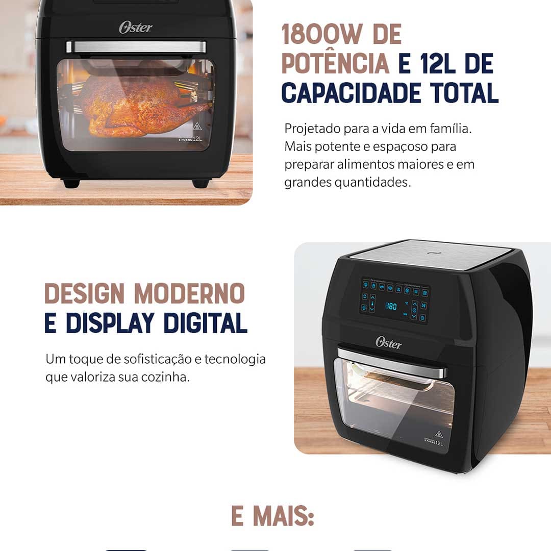FRIT ELET OSTER OVEN OFRT780 12L PT 110V