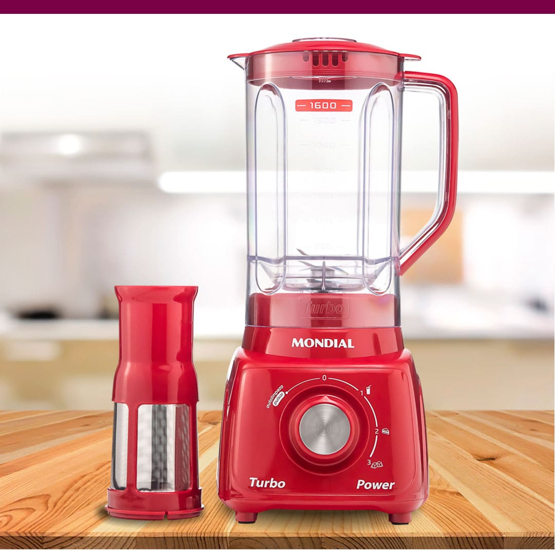 Liquidificador Mondial L99-FR Turbo Power Vermelho | Extra