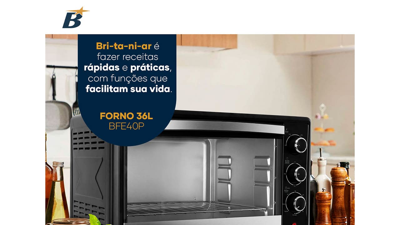 Forno Elétrico Britânia BFE40P 36L Preto