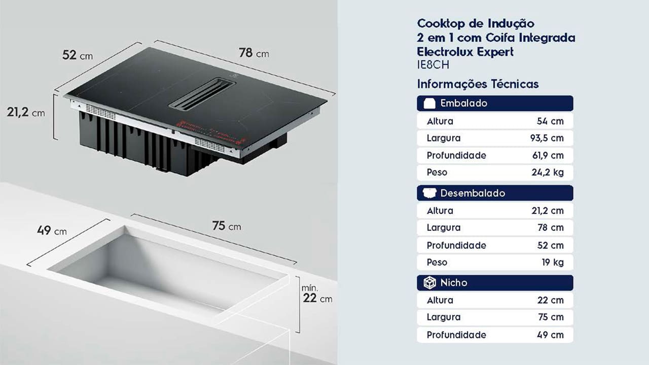 Cooktop de Indução 4 Bocas Electrolux