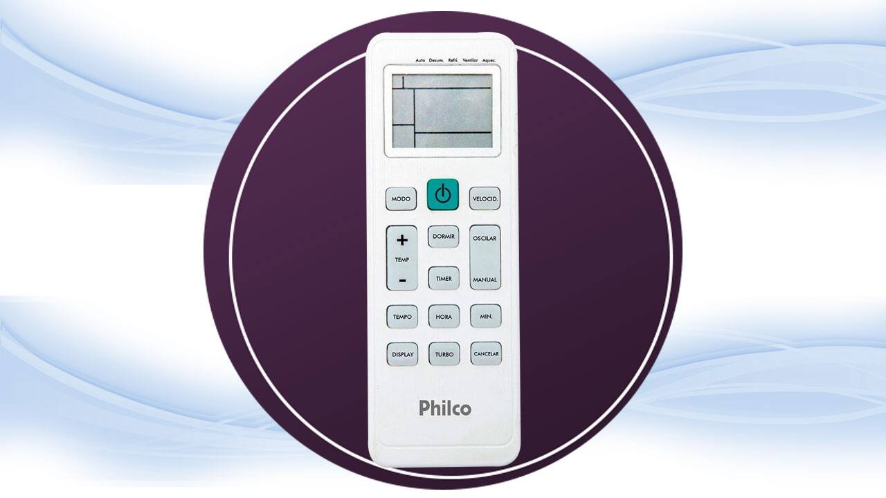 Controle remoto do Ar Condicionado Split Philco PAC12000TFM11