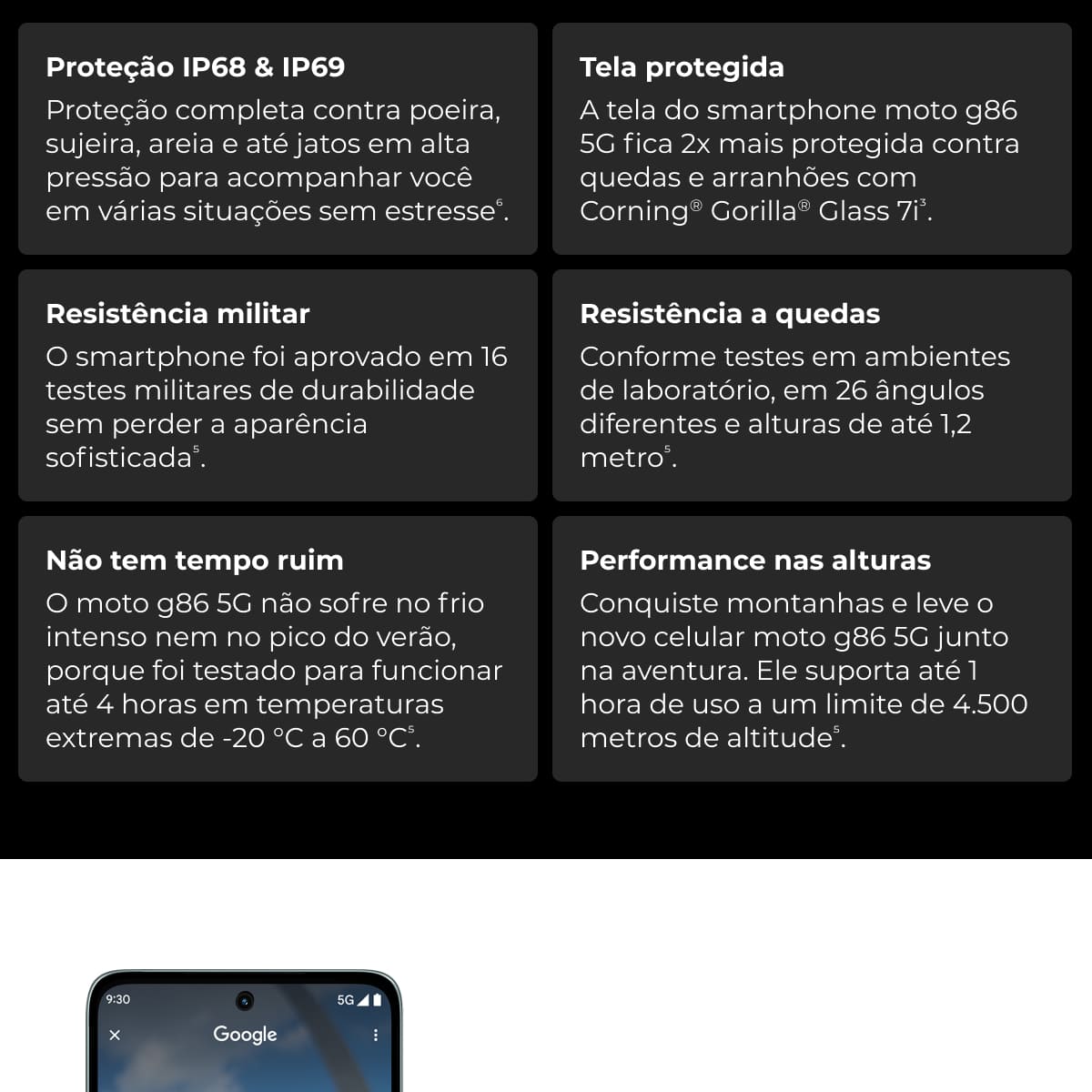 Smartphone Motorola Moto G86 5G Tela 6.7" pOLED 25...
