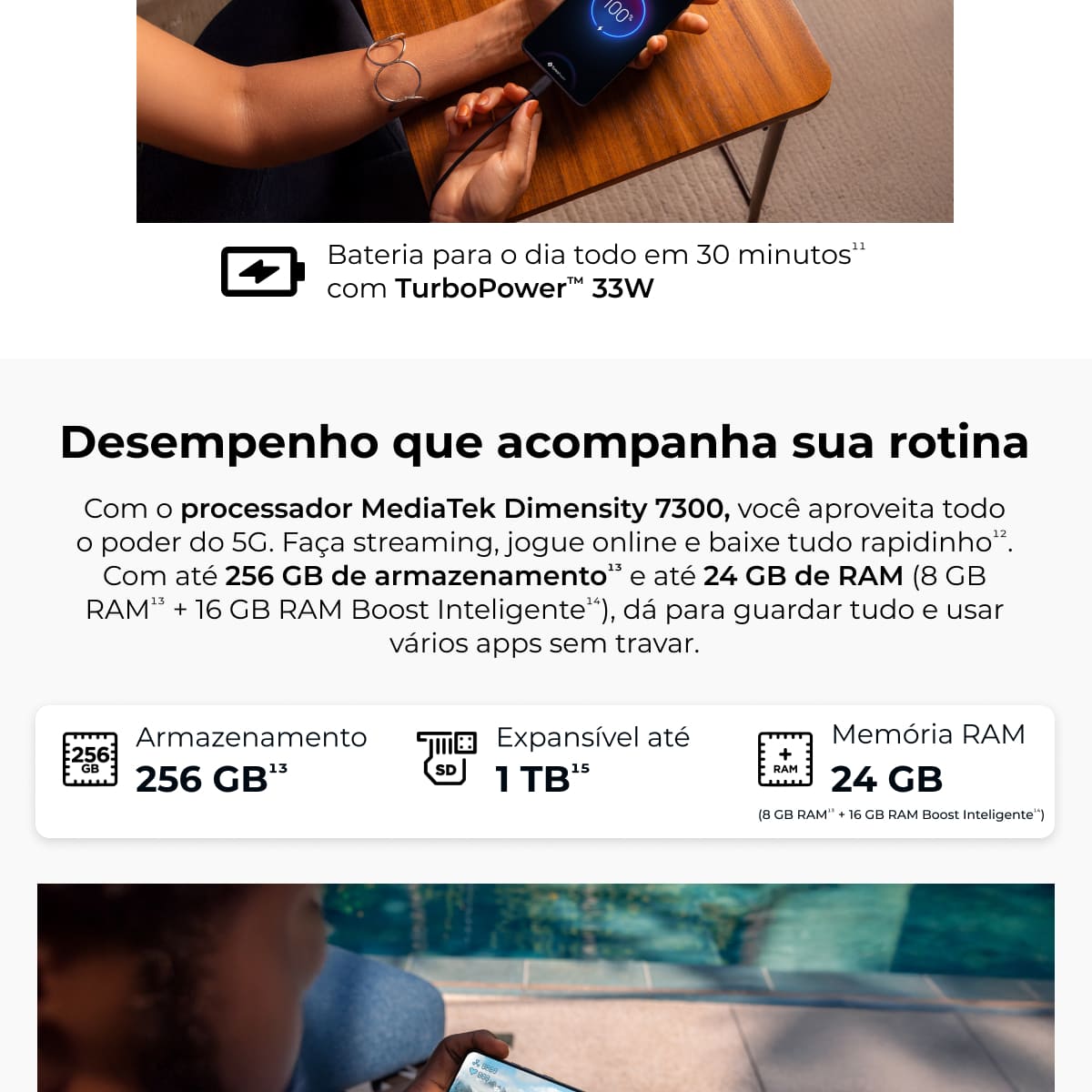 Smartphone Motorola Moto G86 5G Tela 6.7" pOLED 25...