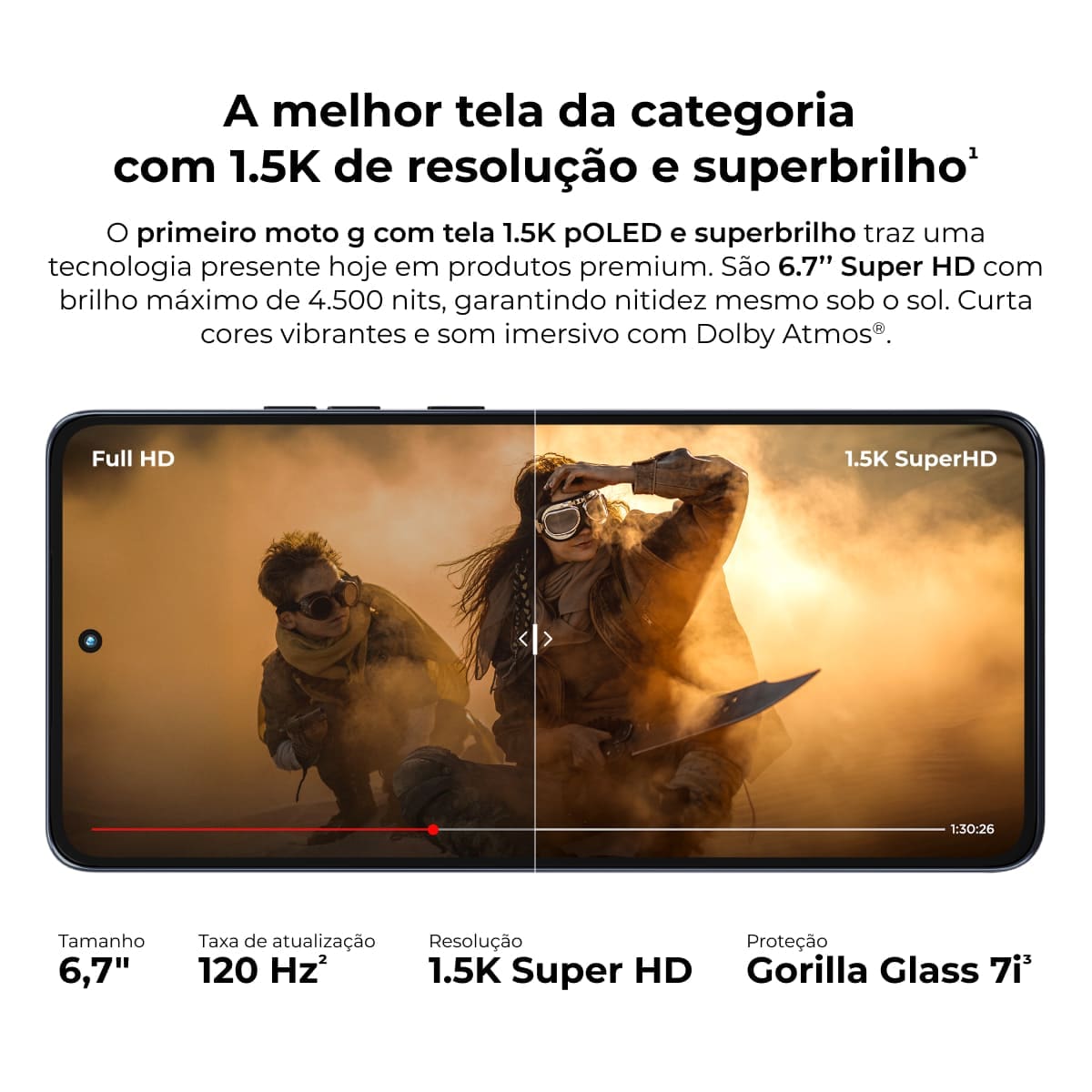 Smartphone Motorola Moto G86 5G Tela 6.7" pOLED 25...