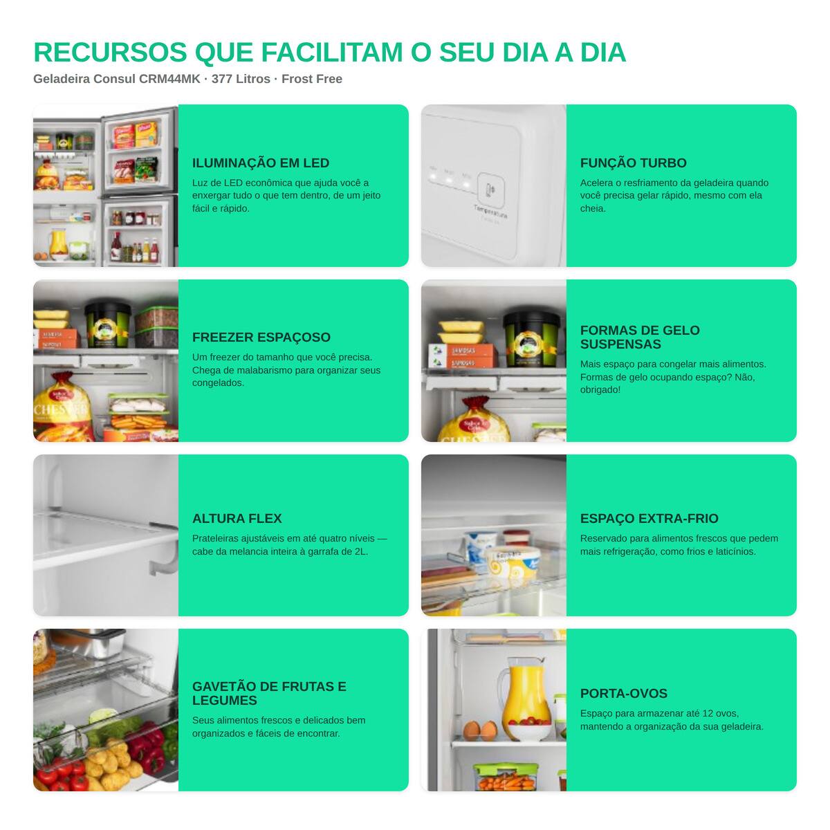 Geladeira Frost Free Duplex Consul - CRM44MK