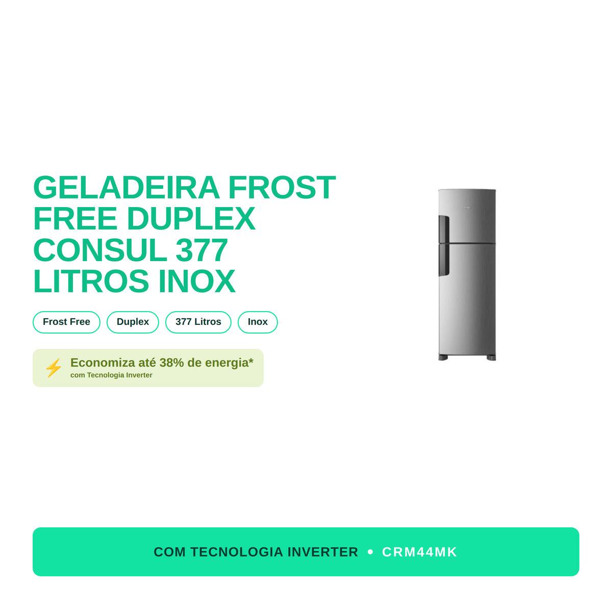 Geladeira Frost Free Duplex Consul - CRM44MK