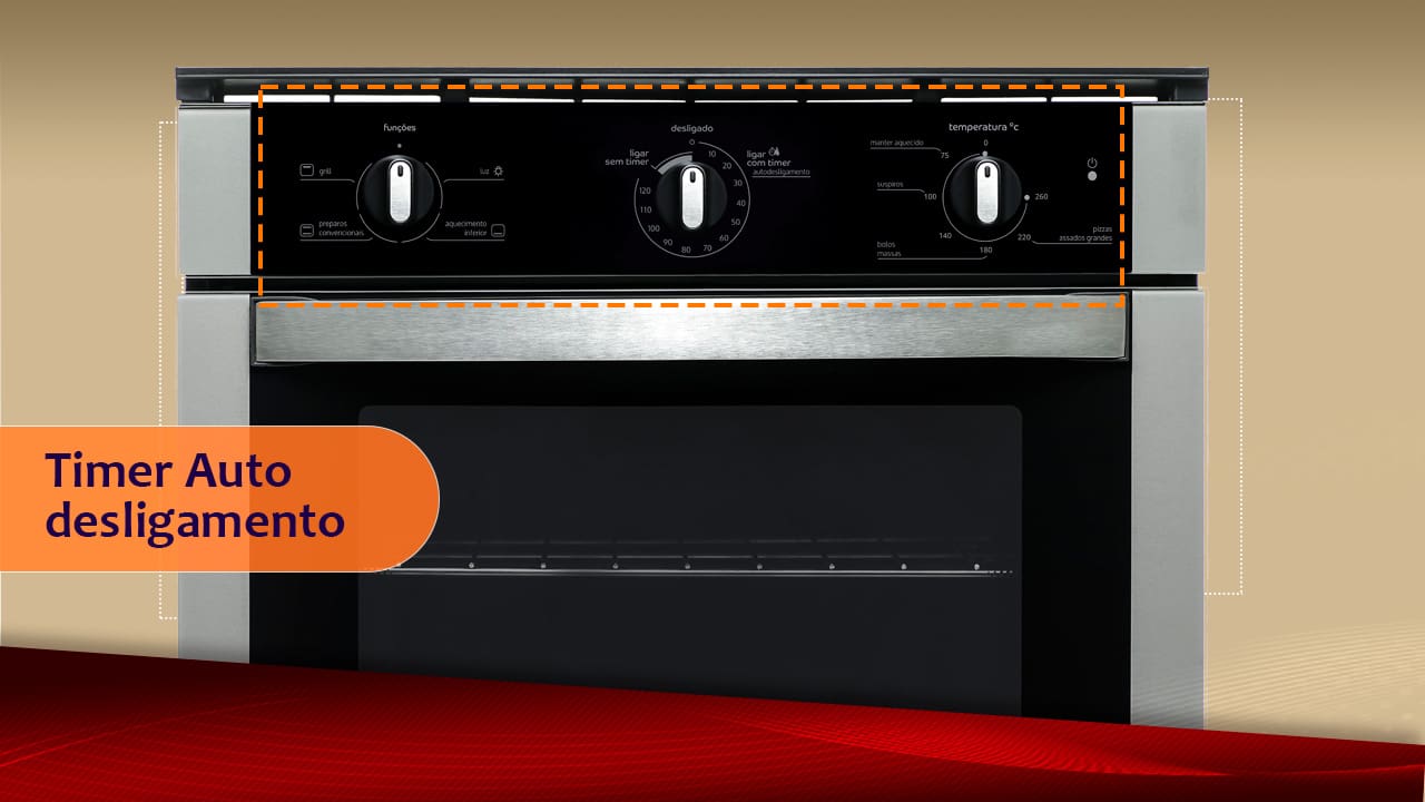 Forno Elétrico Embutir Consul COB84AR interior