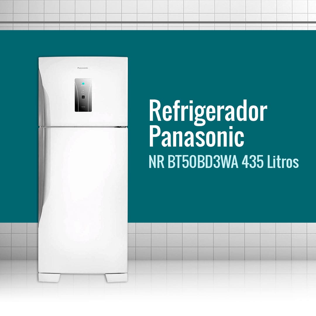 Geladeira Panasonic NR BT50BD3WA 435 Litros Branca