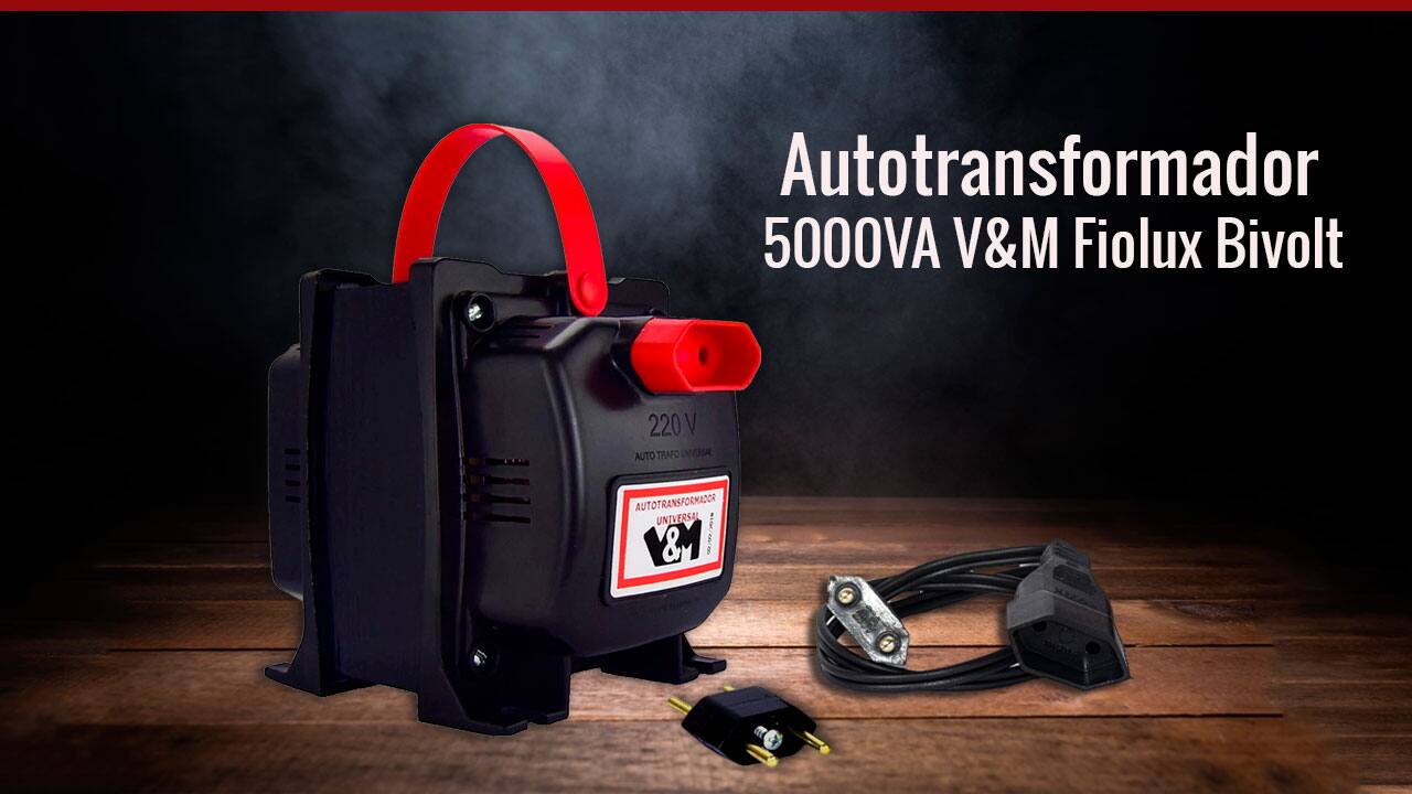 Autotransformador 5000VA V&M Fiolux Tomada Bipolar