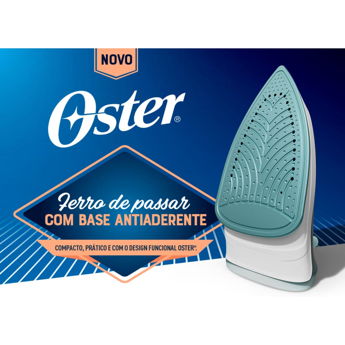 Ferro de Passar a Vapor Oster Antiaderente Verde c...