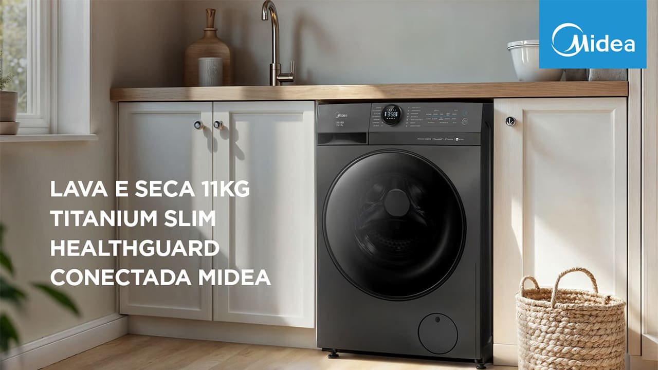 Lava e Seca Midea Slim HealthGuard Smart MF201D110