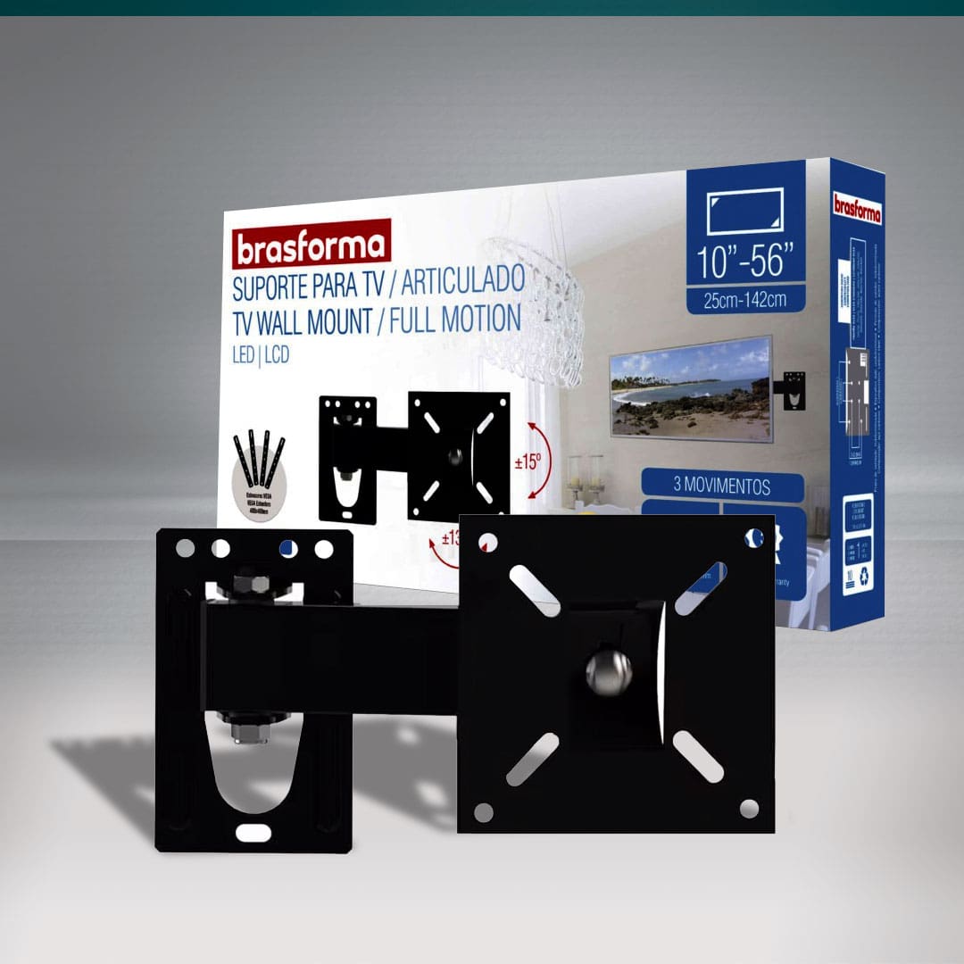 Suporte de Parede Articulado Brasforma BRA3.0
