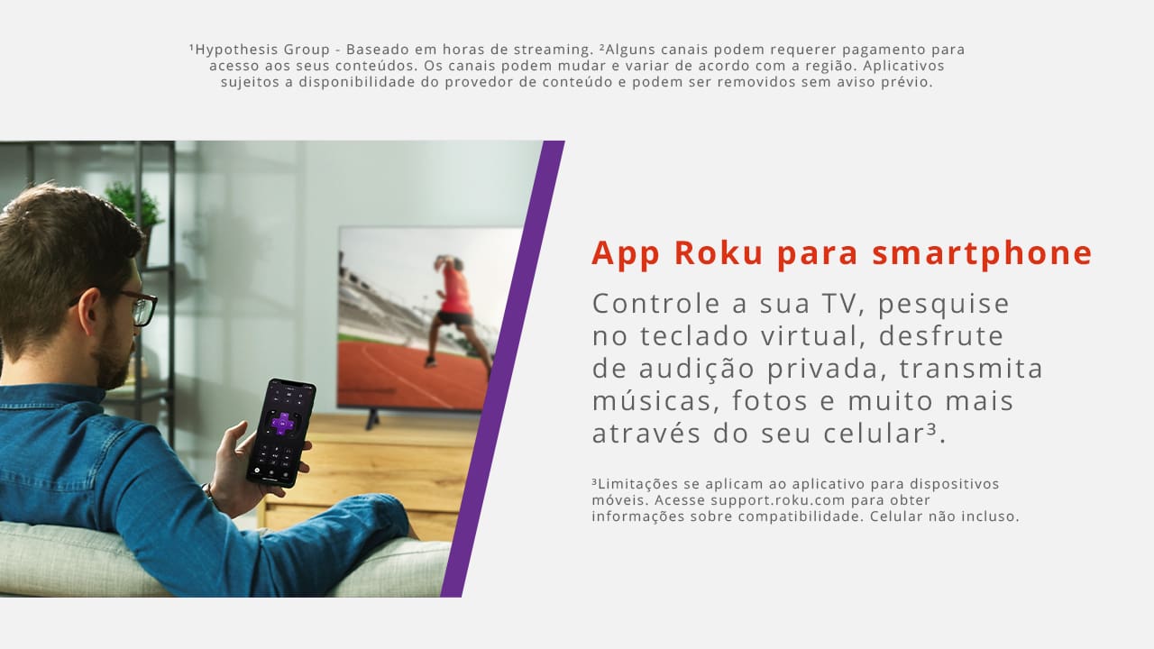 Smart TV 43” Full HD AOC 43S5155/78G Roku TV Wi-Fi Dolby Audio Preta