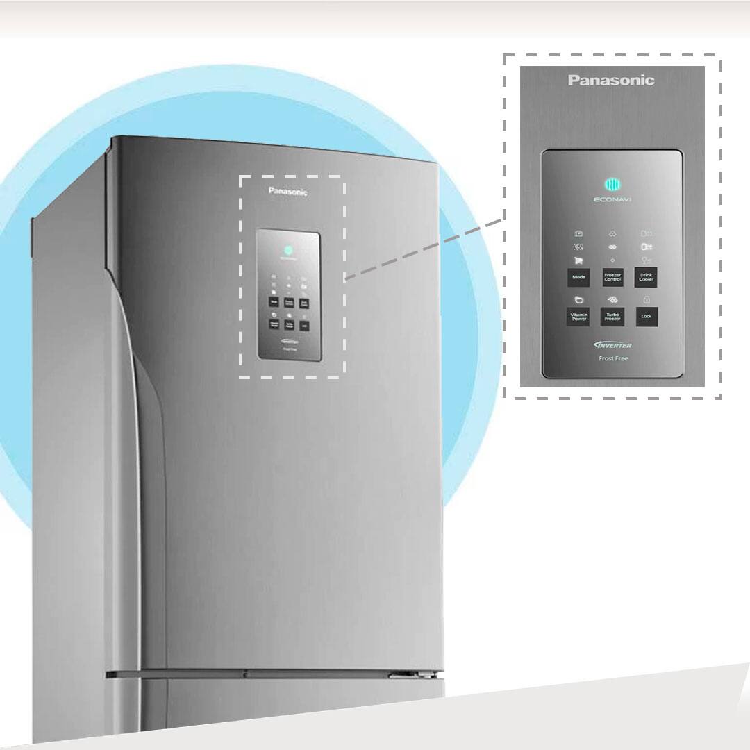 Refrigerador Panasonic NR-BB53PV3X Painel Touch