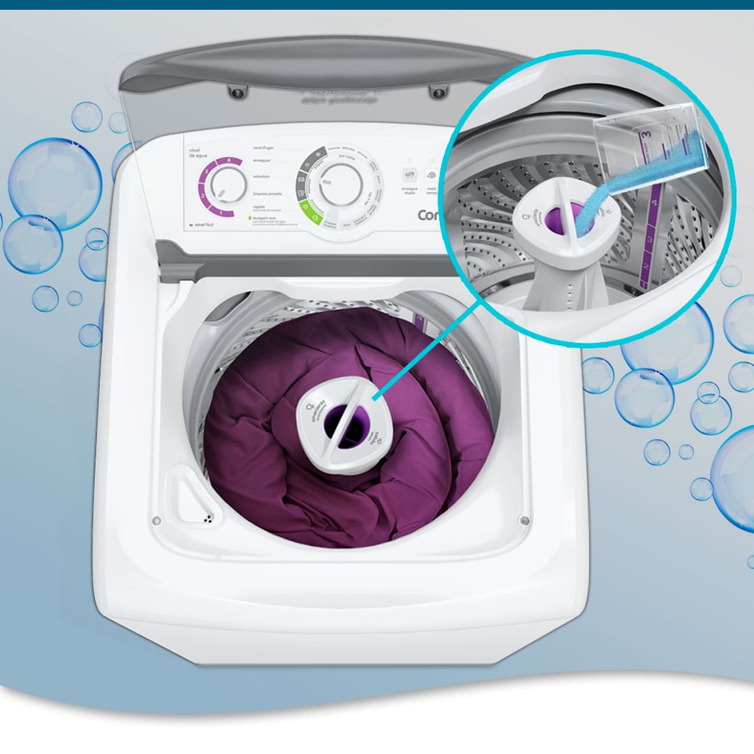Lavadora de Roupas Consul CWH12BB com Dual Dispenser 
