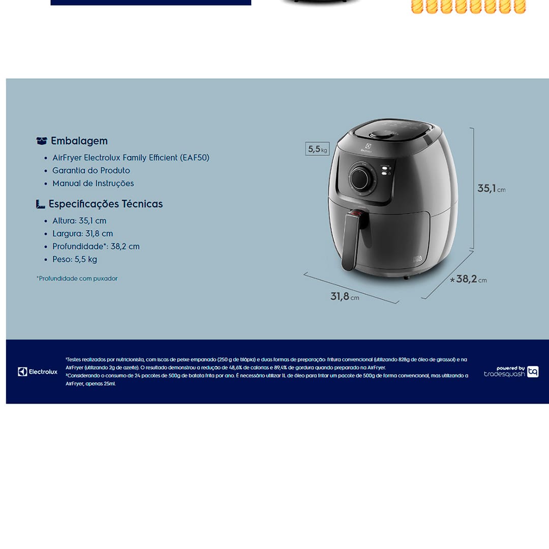 fritadeira-eletrica-air-fryer-electrolux-family-efficient-eaf50-5-litros