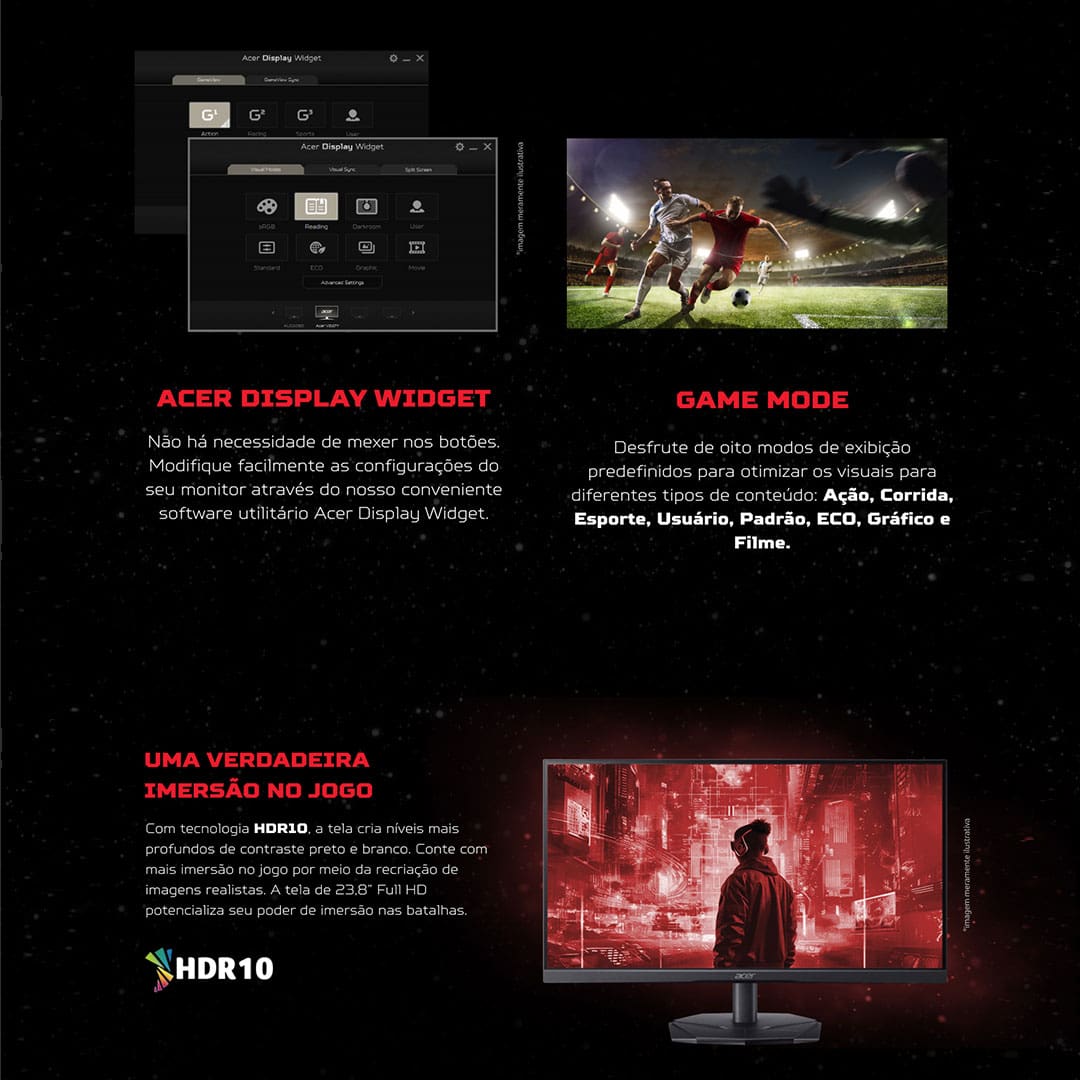 Monitor Gamer 23.8" Acer Nitro series KG241Y