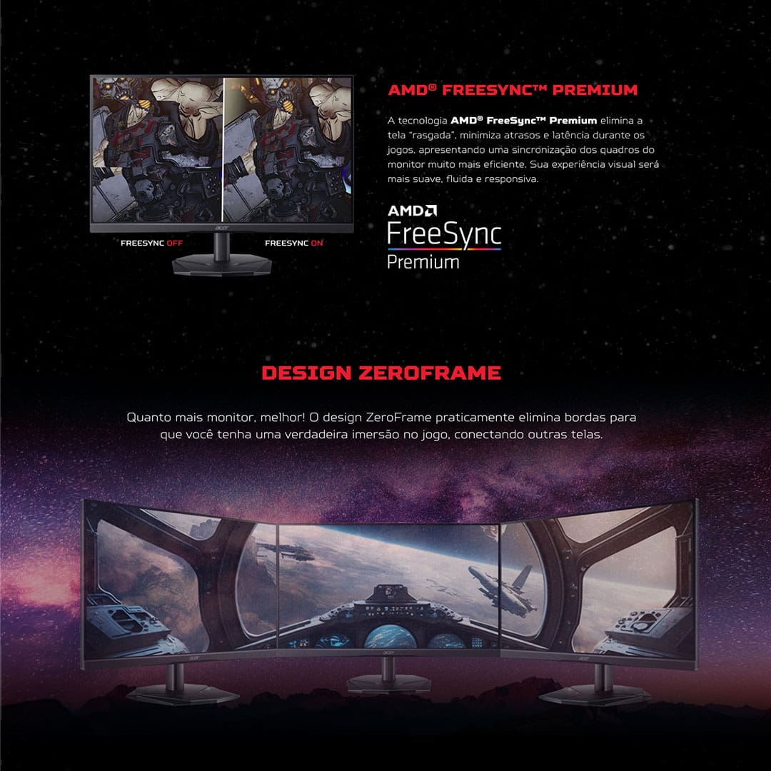 Monitor Gamer 23.8" Acer Nitro series KG241Y