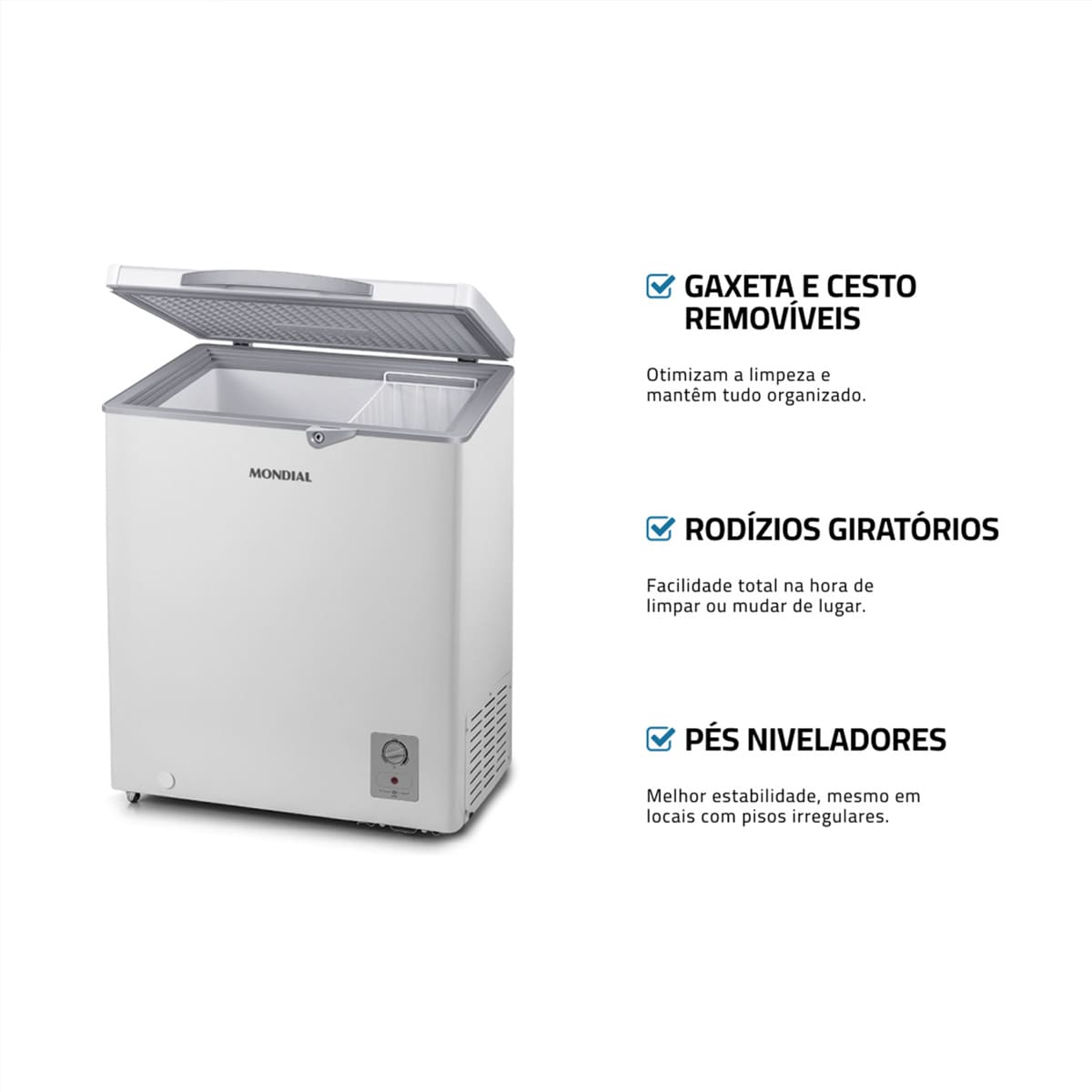 Freezer Horizontal Mondial FHZ-01-W150 150 Litros ...