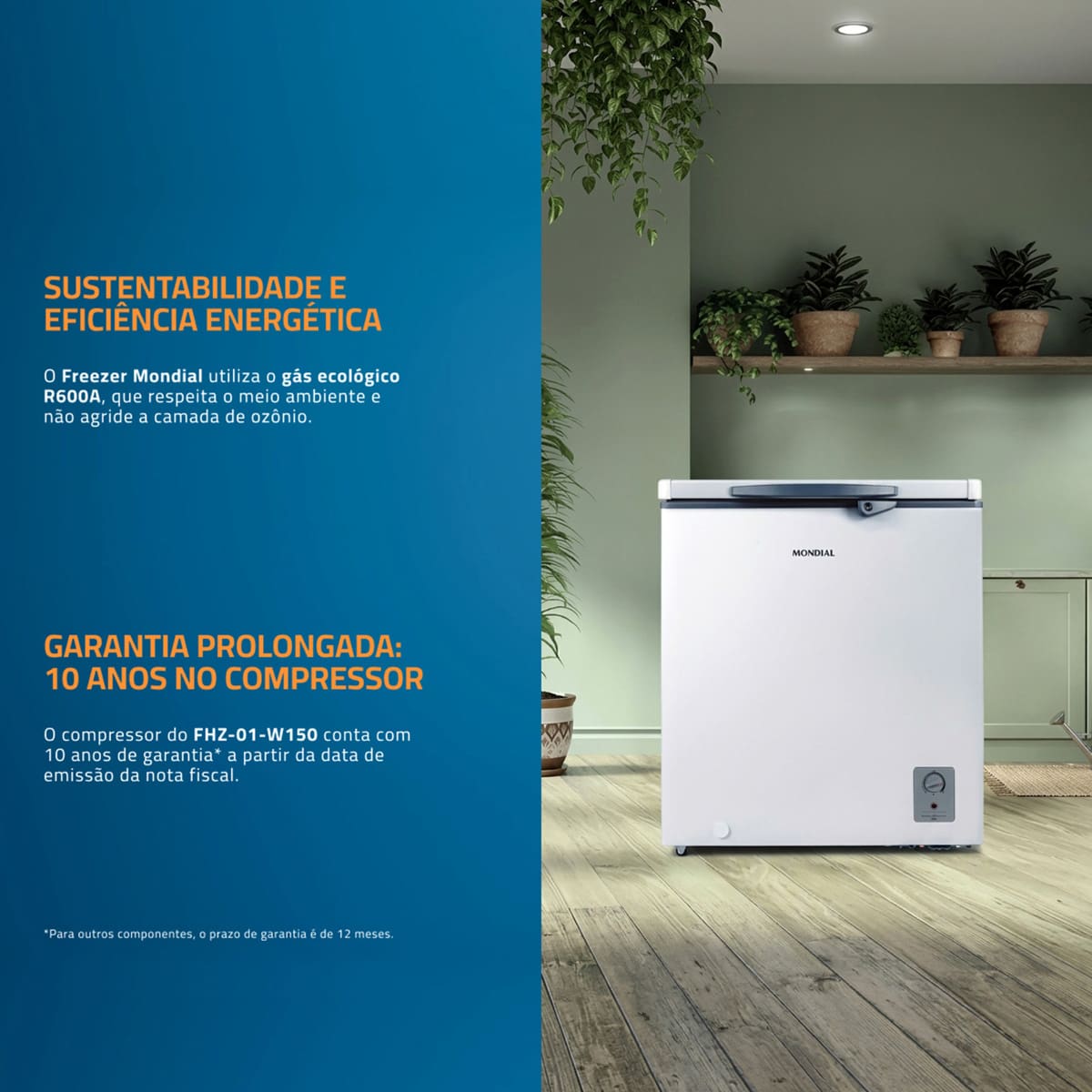 Freezer Horizontal Mondial FHZ-01-W150 150 Litros ...