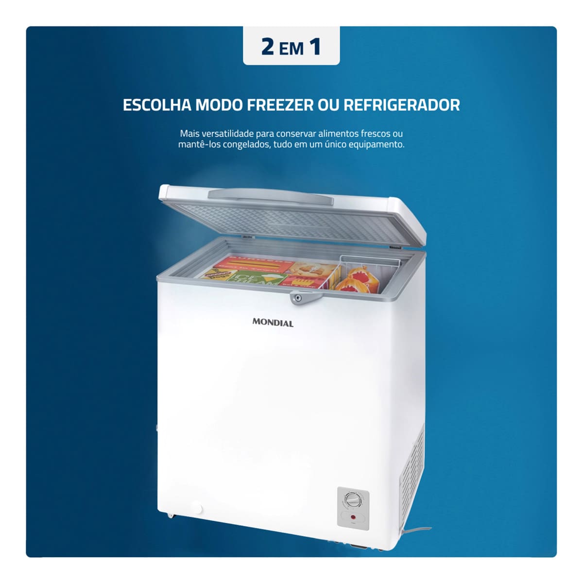 Freezer Horizontal Mondial FHZ-01-W150 150 Litros ...