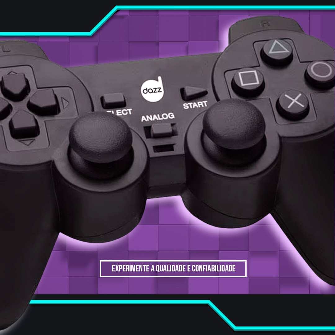 Controle com Fio Dazz Dualshock USB PC